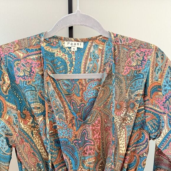 Paani Anthropologie Block Print Short Swing Mini Dress Size Small 2 4 - Picture 11 of 12